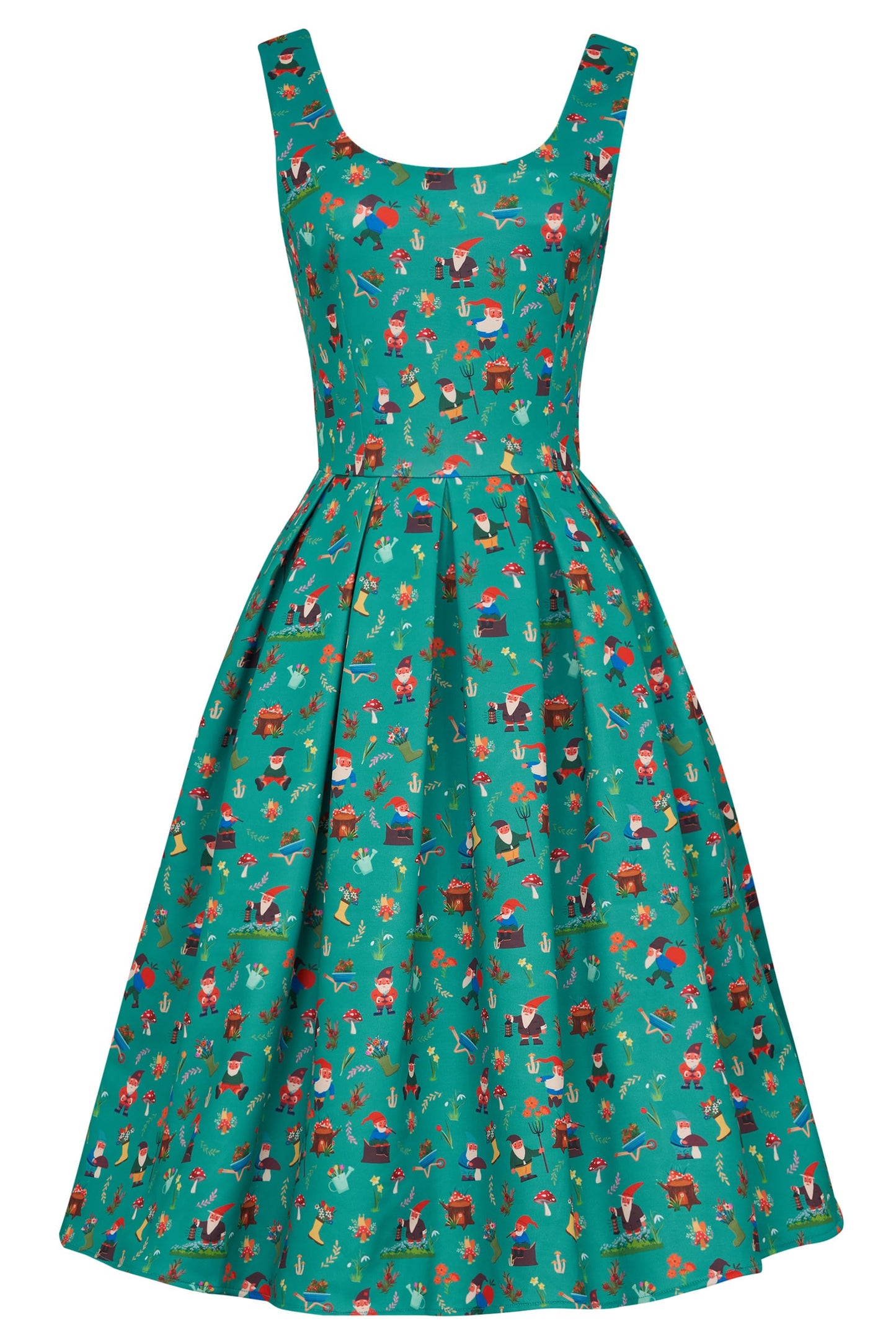Amanda Green Garden Gnome Circle Dress