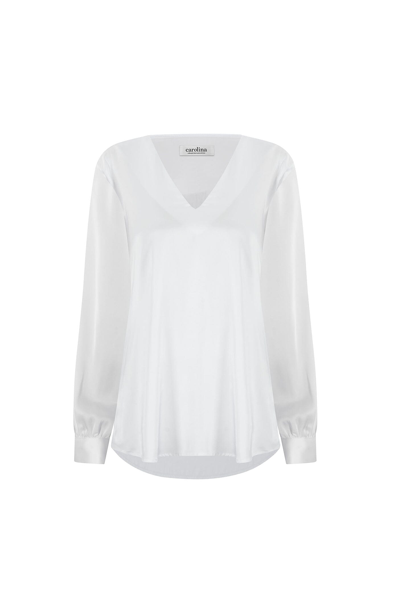 Hannah Long Sleeve Top White