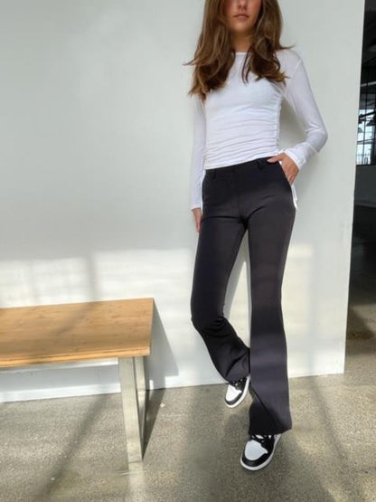 Flare pants with pockets - Navy blue