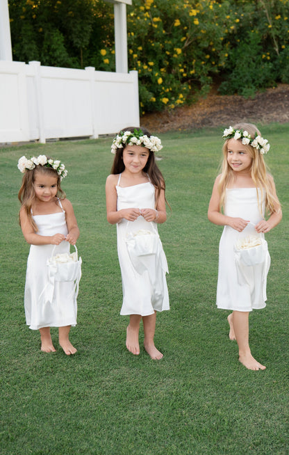 Little Verona Dress ~ Ivory Luxe Satin