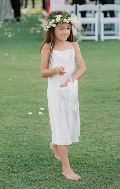 Little Verona Dress ~ Ivory Luxe Satin