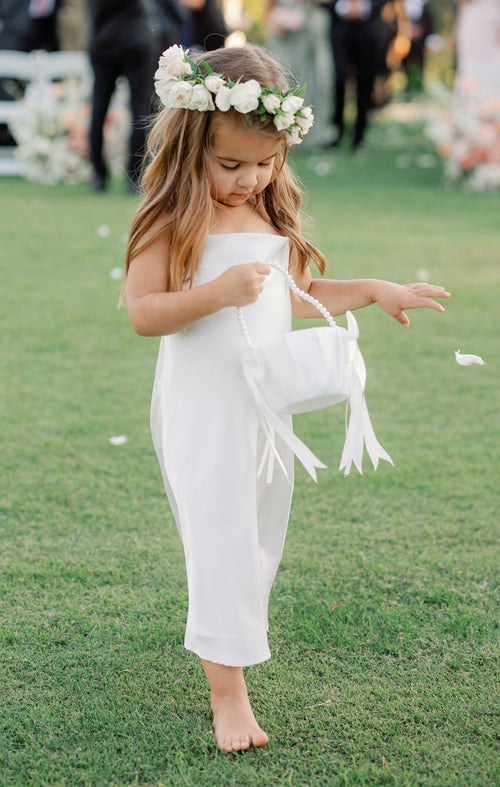 Little Verona Dress ~ Ivory Luxe Satin