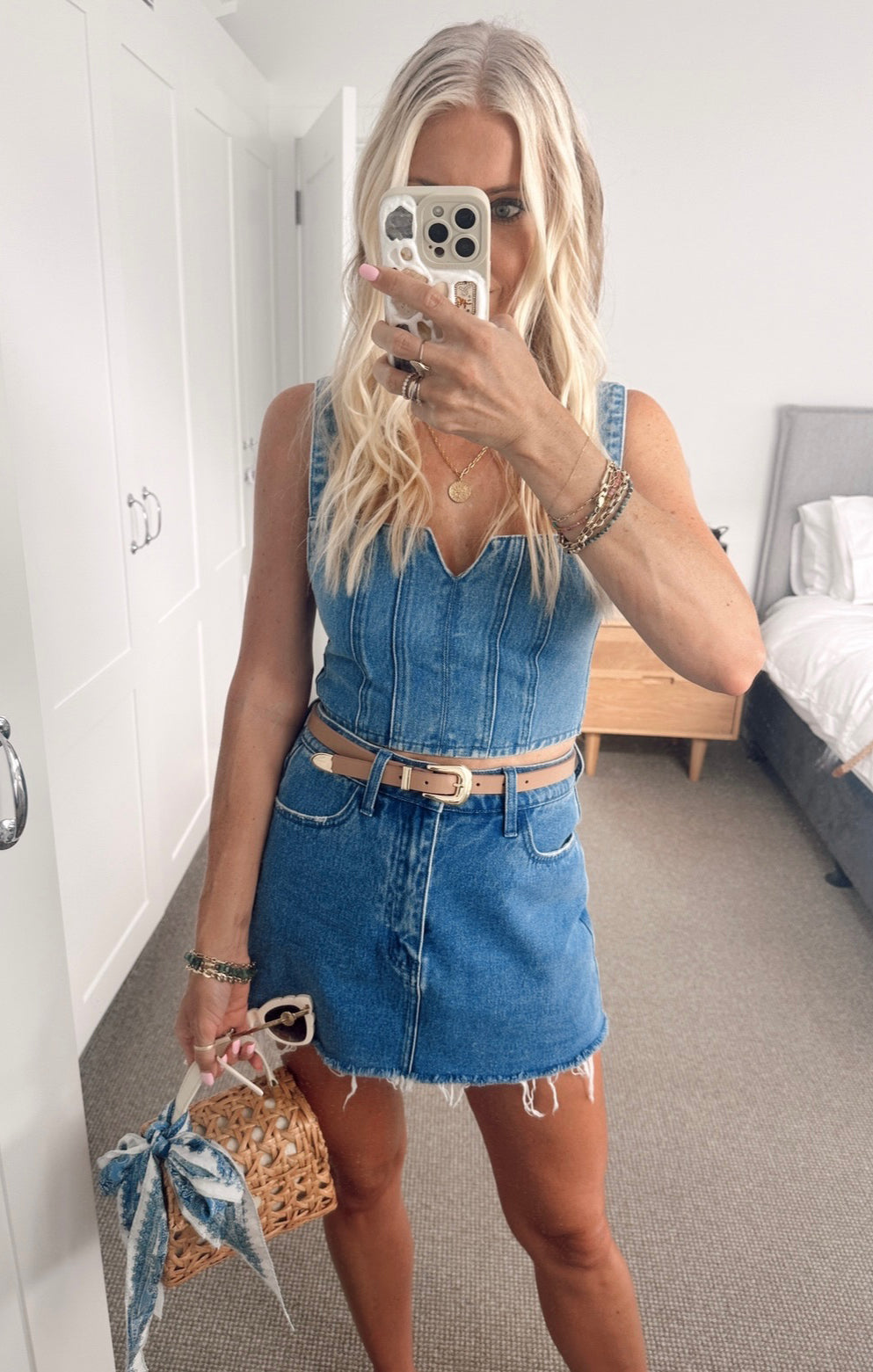 Statesboro Skort ~ Foggy Blue