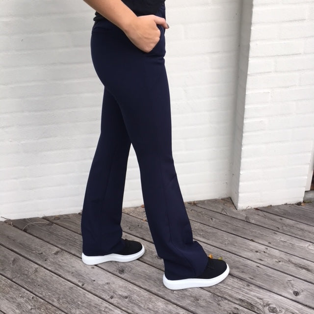Flare pants with pockets - Navy blue