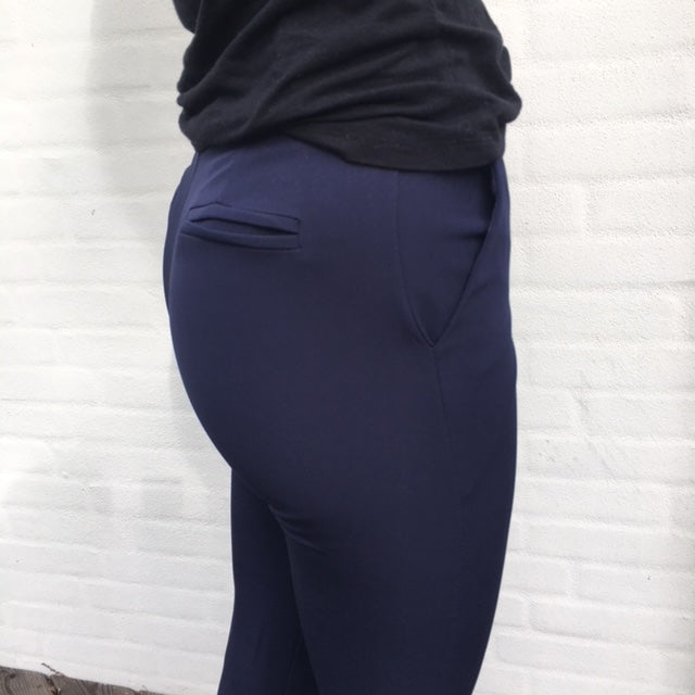 Flare pants with pockets - Navy blue