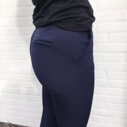 Flare pants with pockets - Navy blue