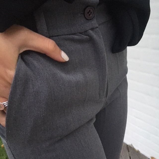 Flare pants with pockets - Grey