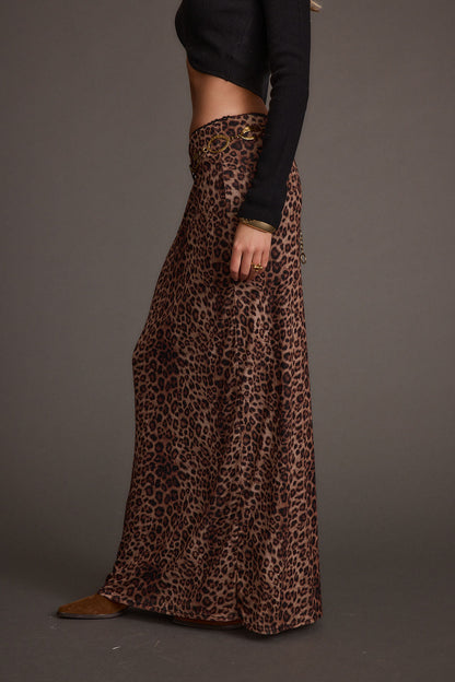 Julia Leopard Print Maxi Skirt