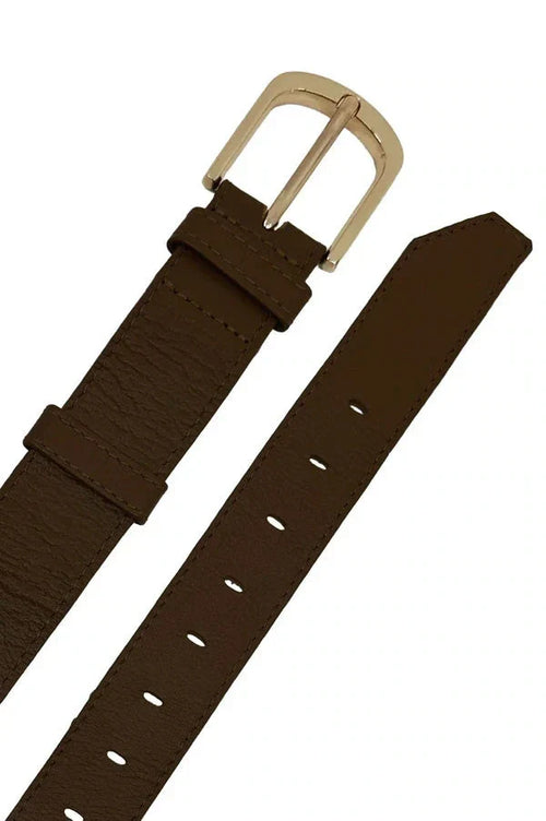 Jeans Belt Chocolate Soft Leather- Pre Order