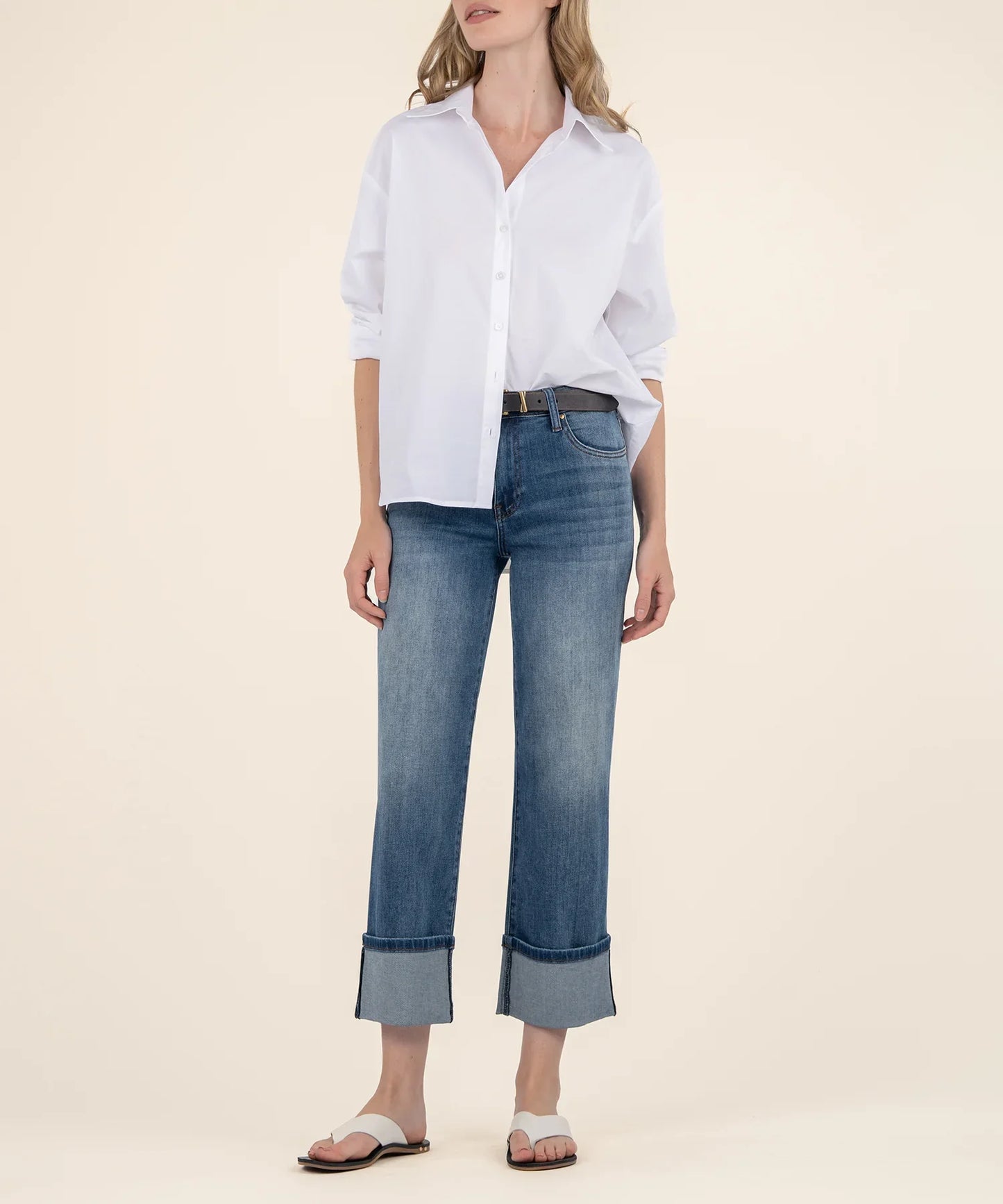 Kut Charlotte High Rise 4" Roll Up Jean