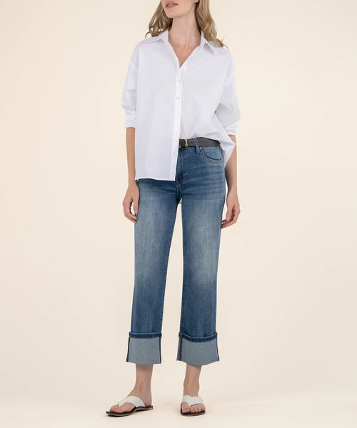 Kut Charlotte High Rise 4" Roll Up Jean
