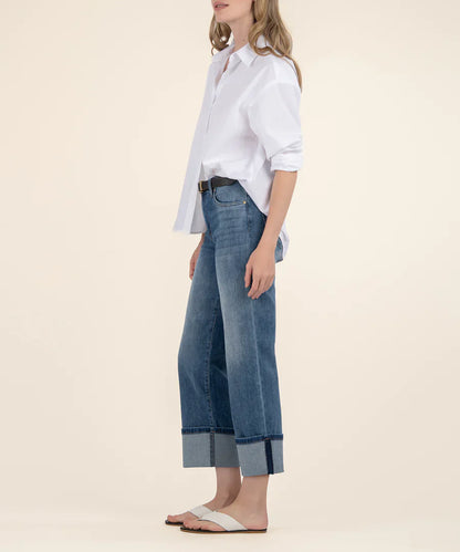 Kut Charlotte High Rise 4" Roll Up Jean