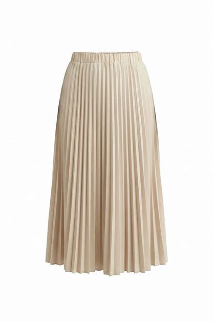 Kara Pleated Skirt Latte - Pre Order
