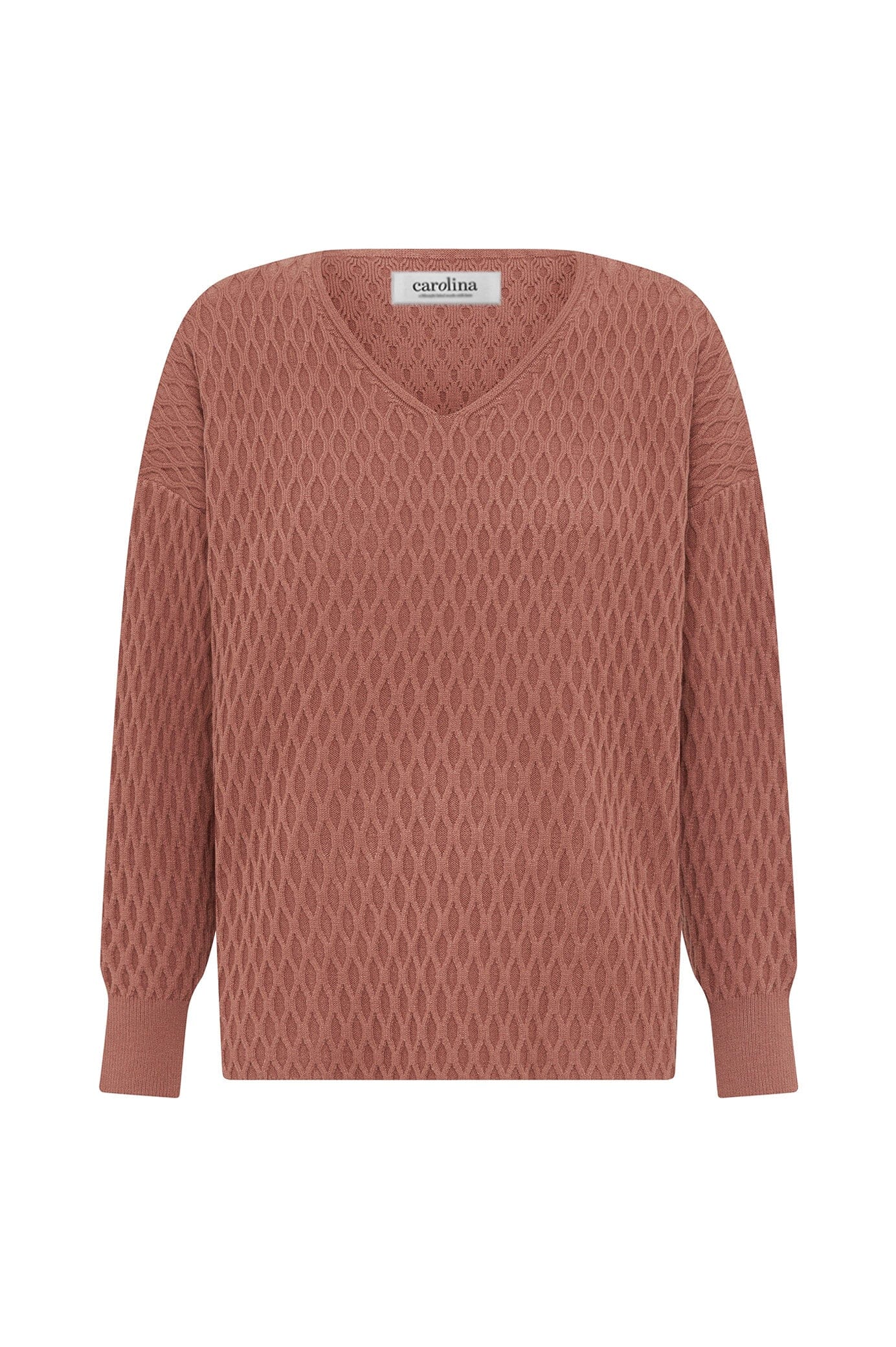 Kayla V-Neck Jumper Blush