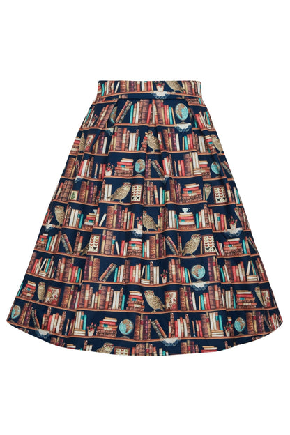 Carolyn Library Book & Owl Box Pleated Skirt