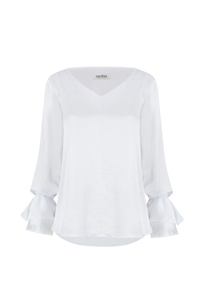 Lola Long Sleeve Top White