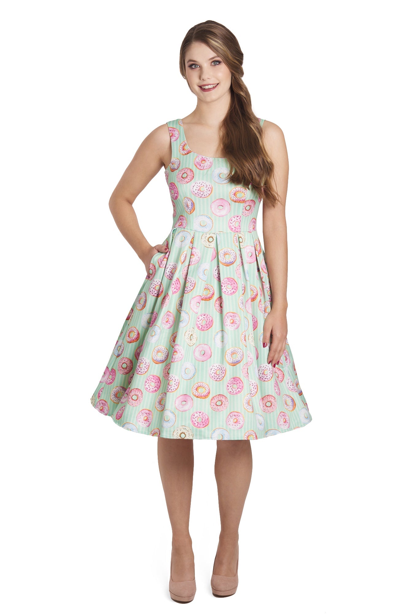 Amanda Mint Donut Tea Dress