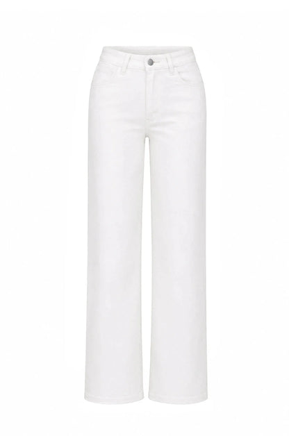 Lucy Straight Leg Jeans White- Pre Order
