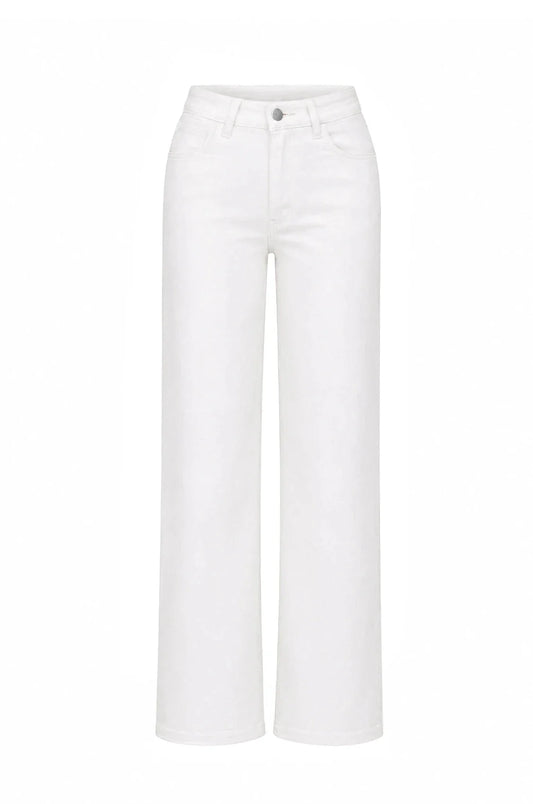 Lucy Straight Leg Jeans White- Pre Order
