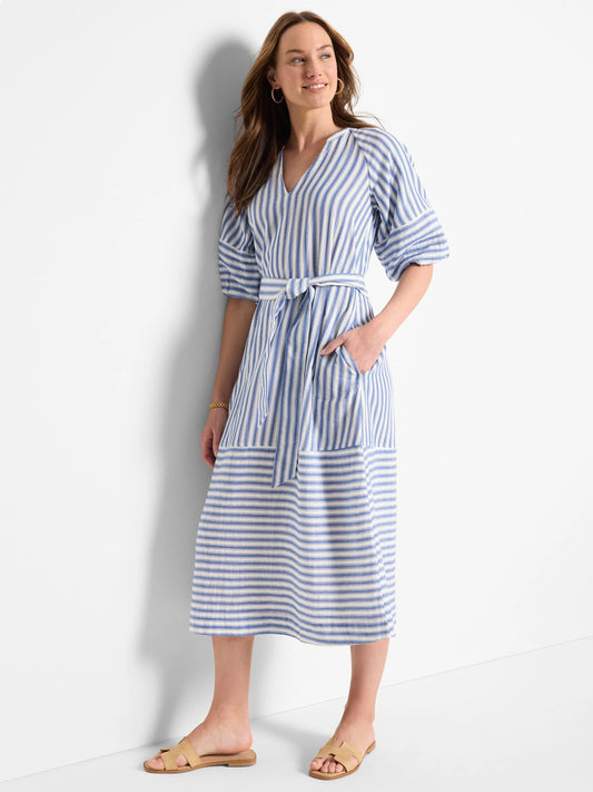 Double Gauze Mixed Stripe Dress