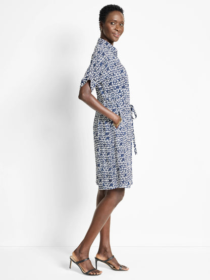 Etched Angles Belted Devon Dress