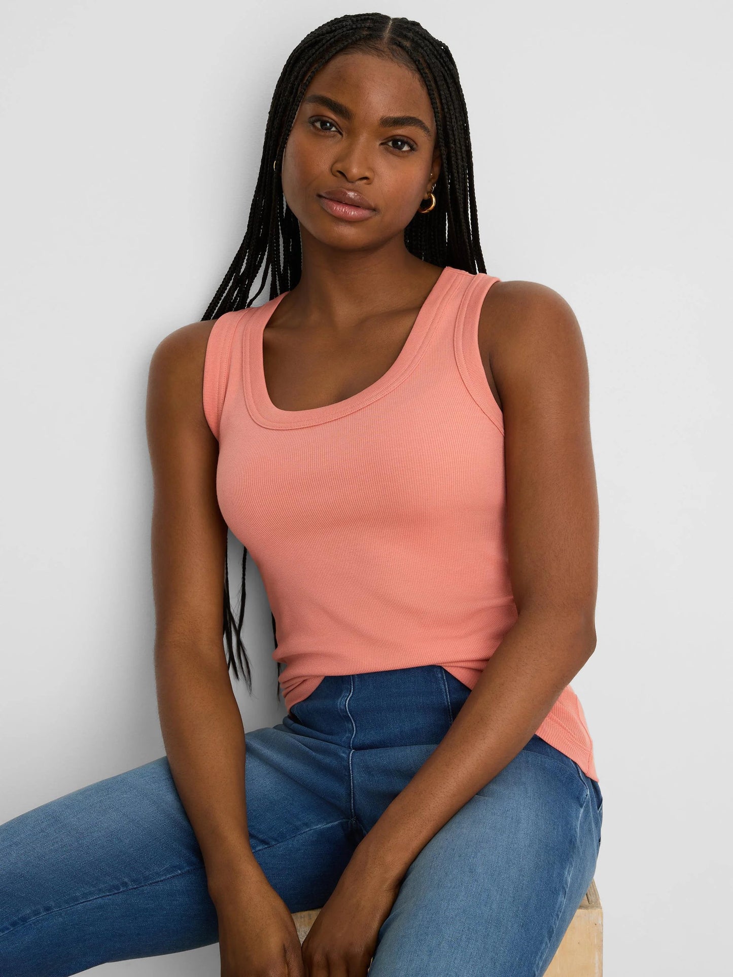 Perfect Knit Rib Scoop Tank
