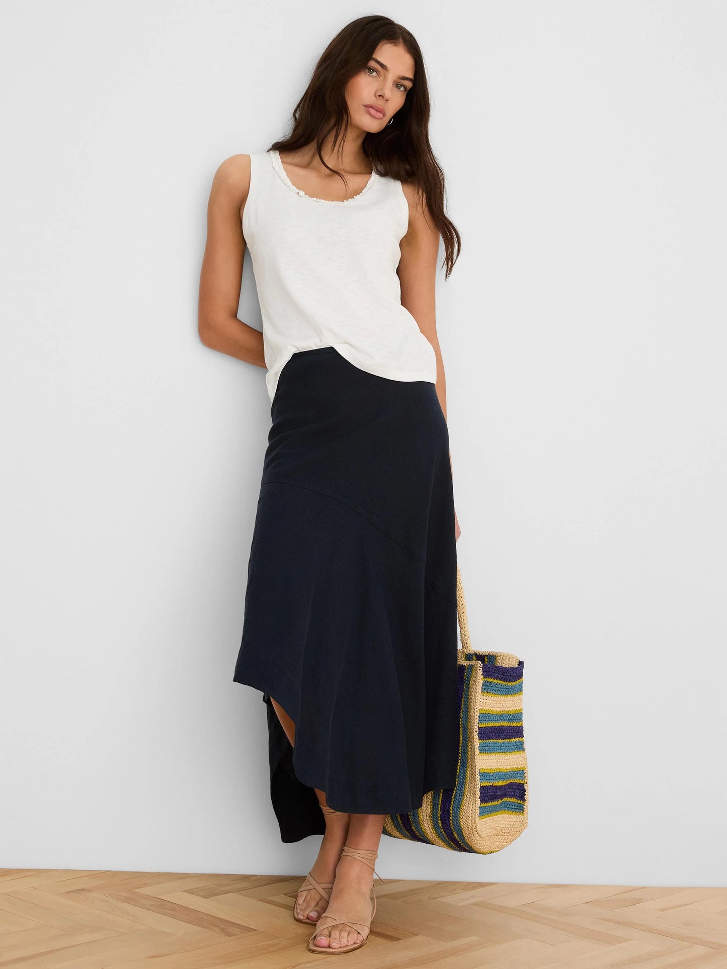 Long Engagement Rumba Linen Skirt