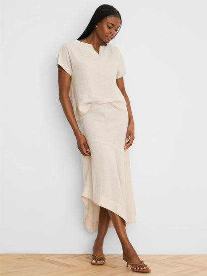 Long Engagement Rumba Linen Skirt