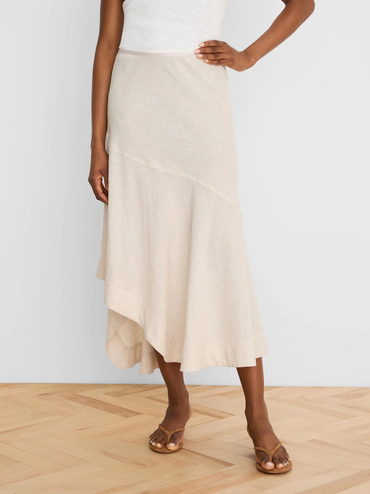 Long Engagement Rumba Linen Skirt