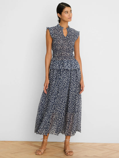 Leopard Sketch Crinkle Skirt