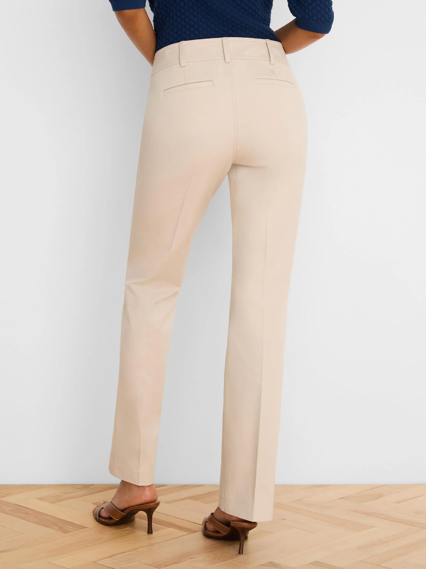 Plaza Demi-Boot Cotton Bi-Stretch Button Pant