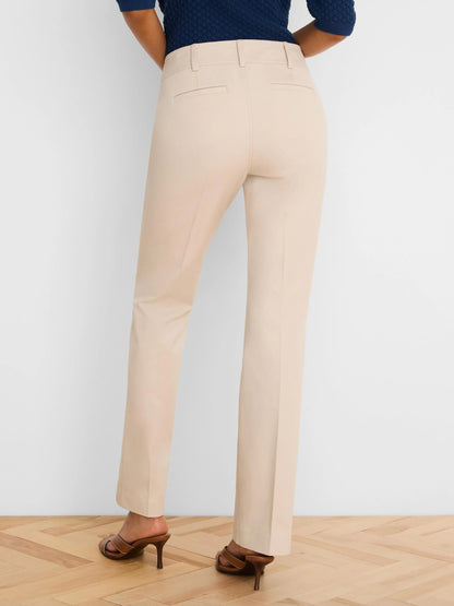Plaza Demi-Boot Cotton Bi-Stretch Button Pant