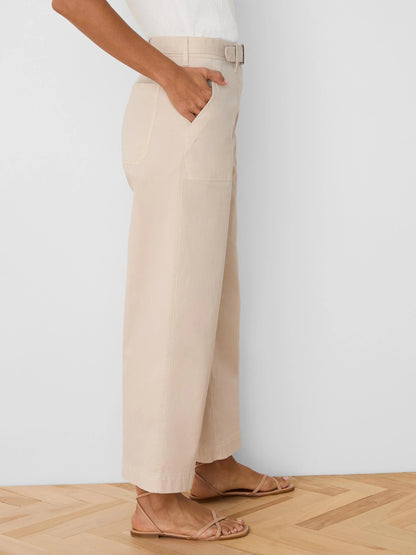 Highland Wide Leg Soft Stretch Belted Ankle Pant