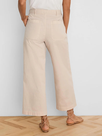 Highland Wide Leg Soft Stretch Belted Ankle Pant
