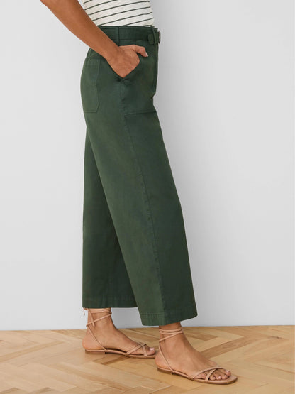 Highland Wide Leg Soft Stretch Belted Ankle Pant