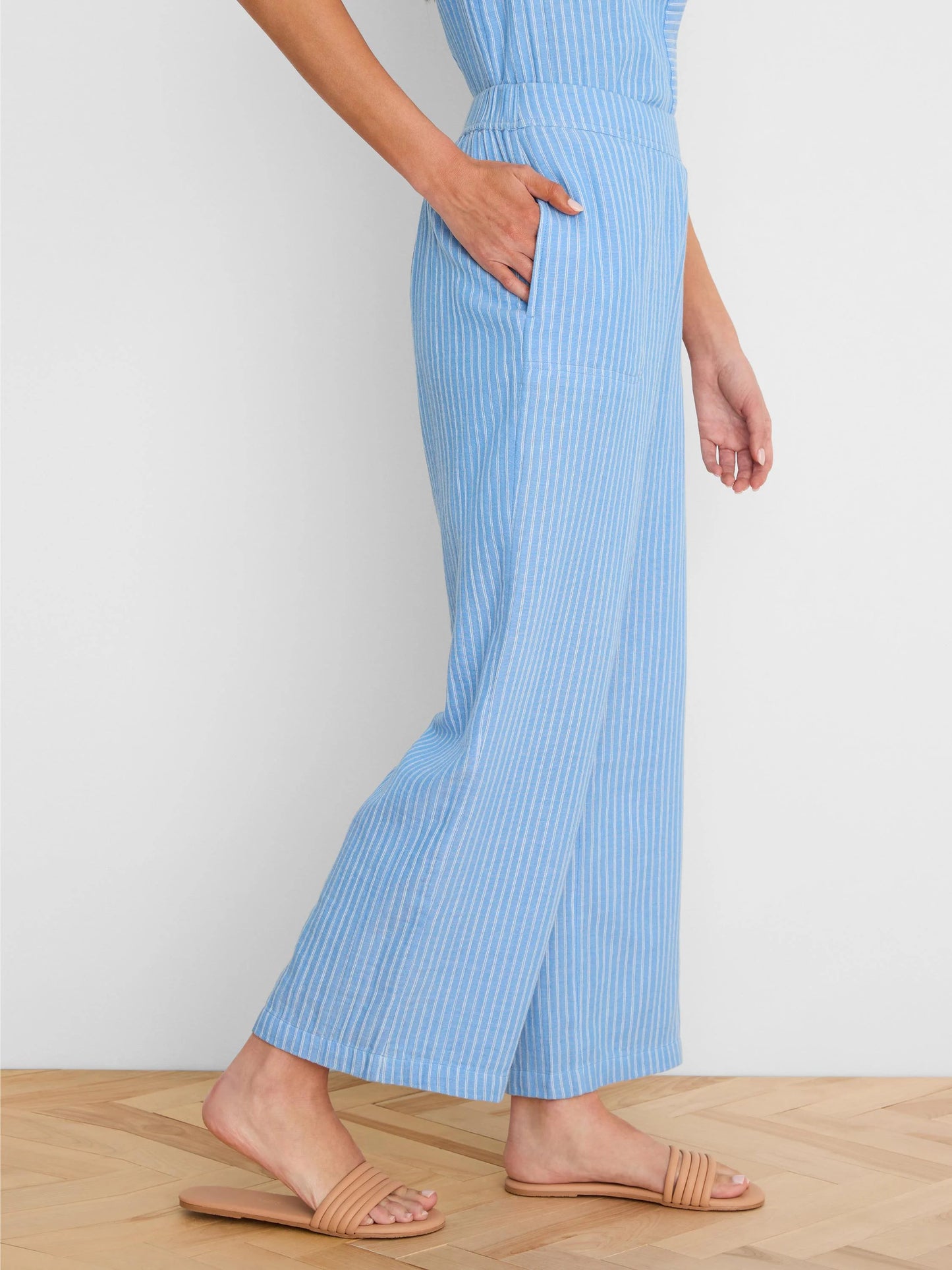 Fairfield Wide Leg Gauze Ankle Pant