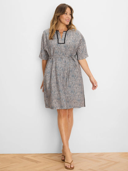Sun Speckle Devon Trimmed Dress
