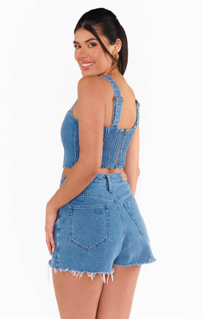 Statesboro Skort ~ Foggy Blue