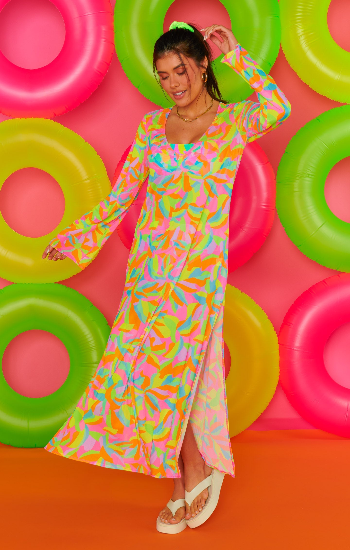 Santos Cover Up ~ Neon Tropics