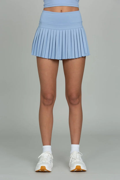 Gold Hinge Pleated Tennis Skirt