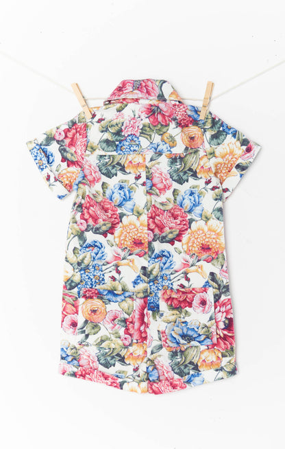 Mini Range Romper ~ Dusty Meadows Denim