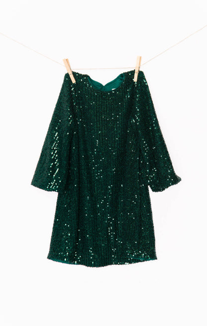 Once Upon A Time Dress ~ Emerald Sequins