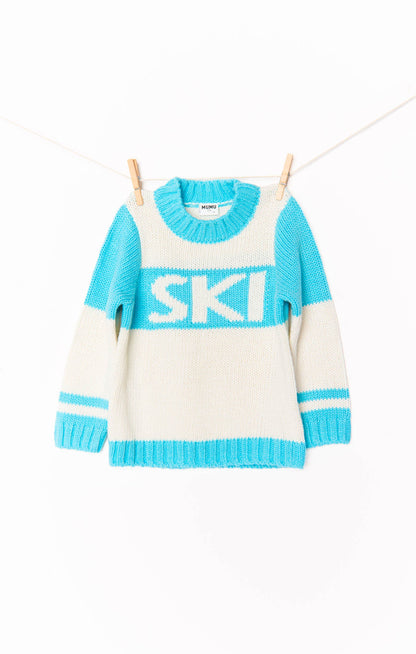 Mini Ski In Sweater ~ Powder Blue Ski Knit