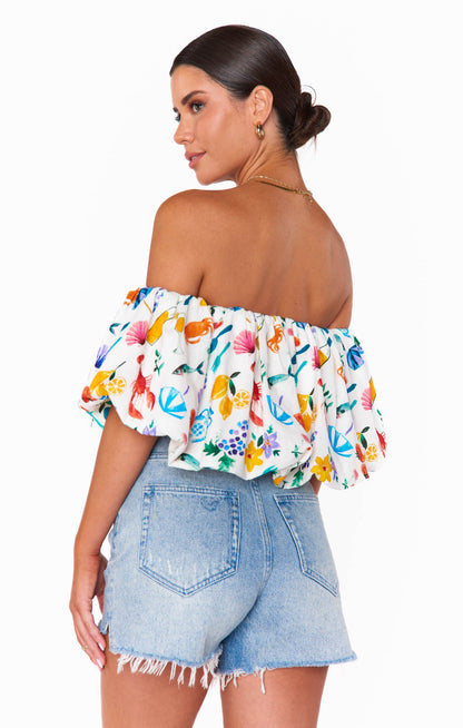 Maria Top ~ Italian Picnic Linen