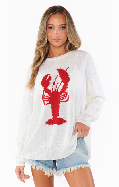 Woodsy Sweater ~ Lobster Knit