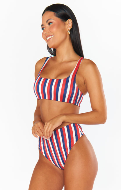 Sail Bottom ~ Americana Stripe Micro Rib