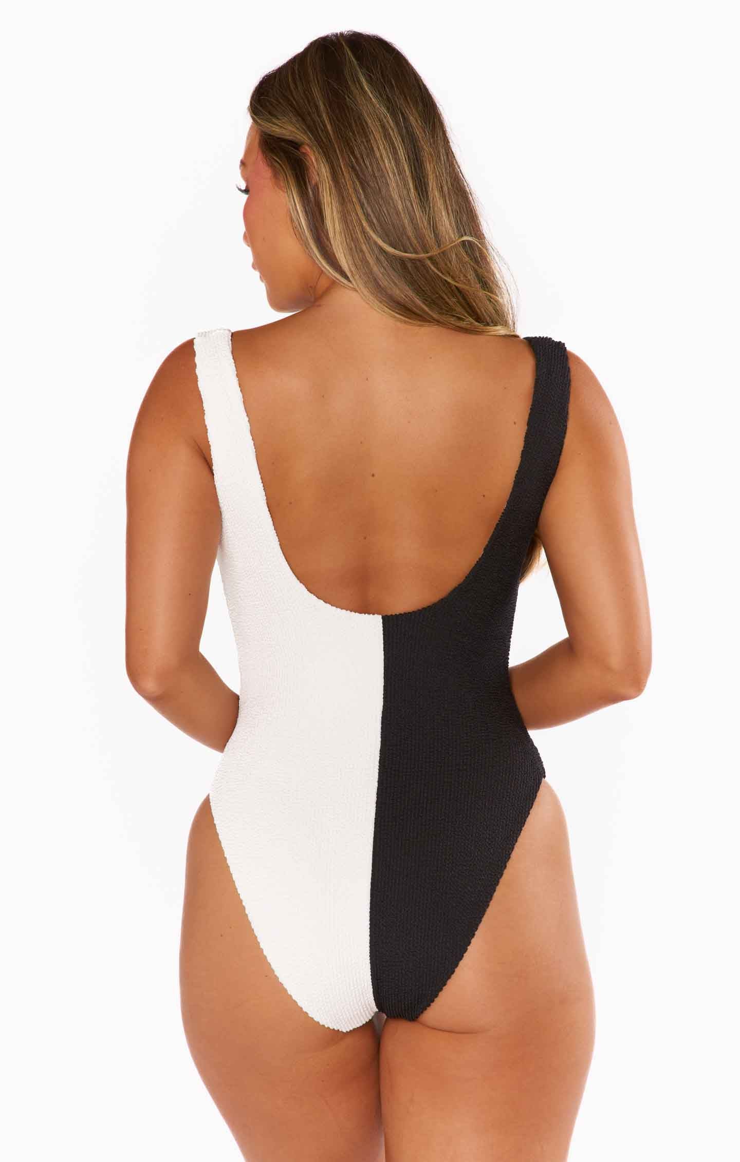 The Scrunch One Piece ~ Domino Colorblock Scrunch