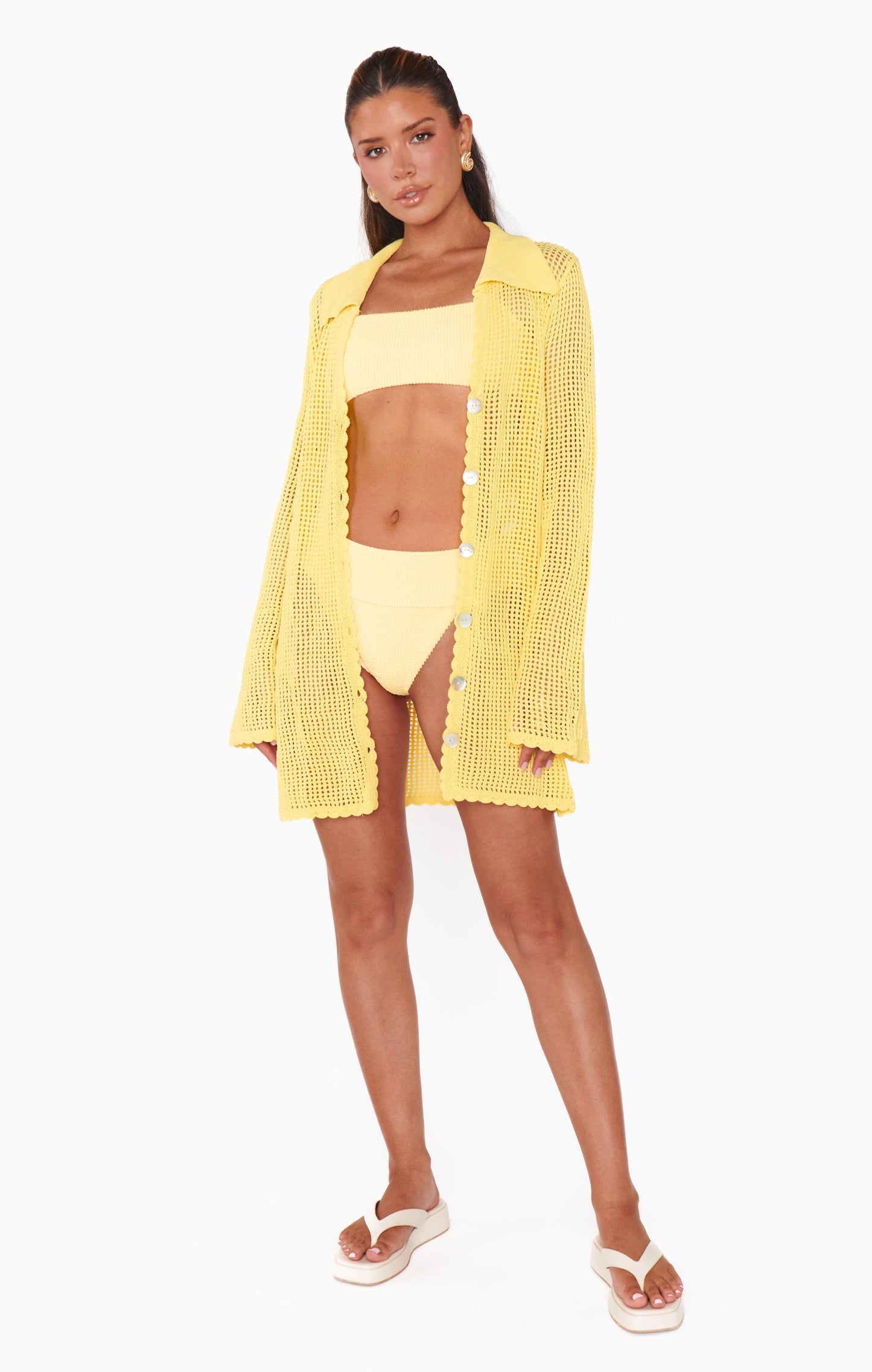 Destin Top ~ Butter Yellow Scrunch