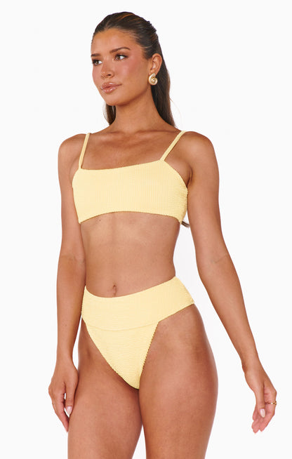 Destin Top ~ Butter Yellow Scrunch