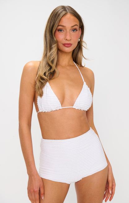 Tides Top ~ White Mini Ruffles
